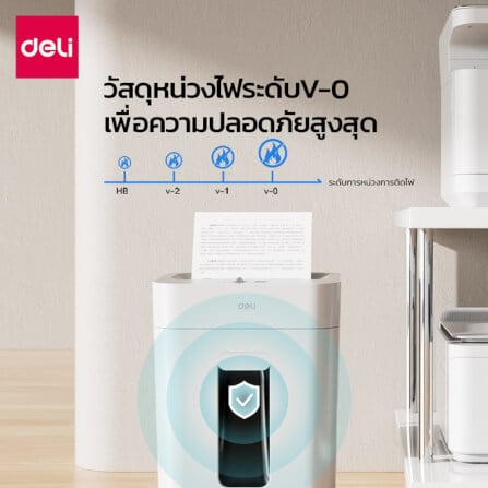 เครื่องทำลายเอกสาร DELI ET012-WH-01 18ลิตร สีขาว_3